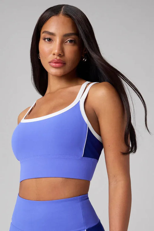 Principal Color Block Longline Medium Impact Bra