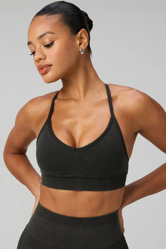 Seamless V-Neck Low Impact Bra