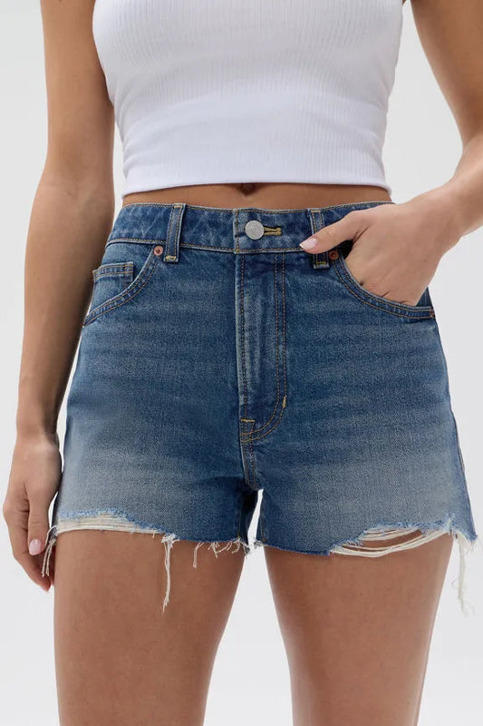 High Rise Denim Shorts 2.5"