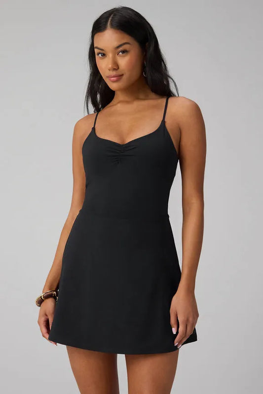PureLuxe Ruched Classic Mini Dress