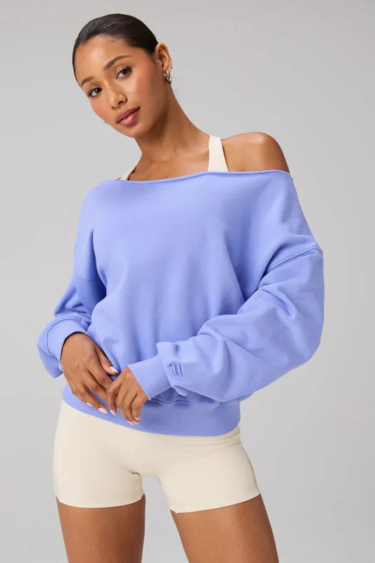 Year Round Terry Off Shoulder Sweatshirt