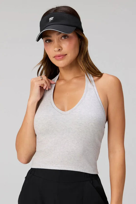 Modal Rib Built-In Bra Halter Top