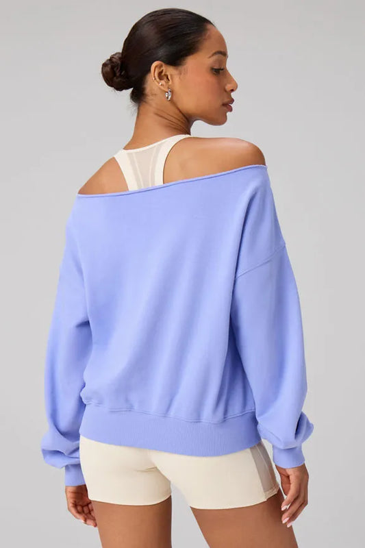 Year Round Terry Off Shoulder Sweatshirt