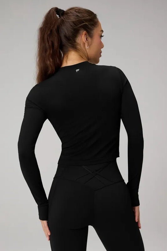 Feather Tech+ Cropped Long-Sleeve Top