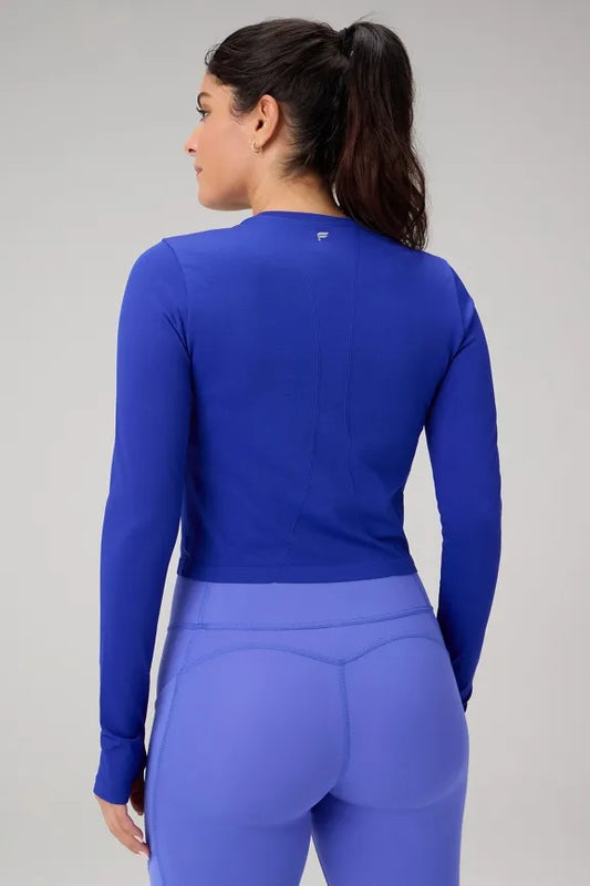 Feather Tech+ Cropped Long-Sleeve Top