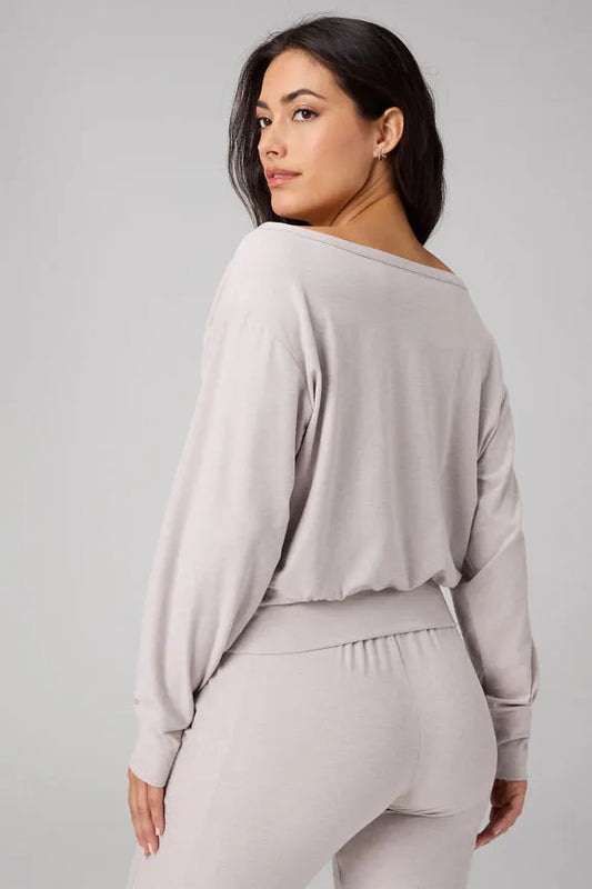 Cloud Jersey Off-Shoulder Sweatshirt