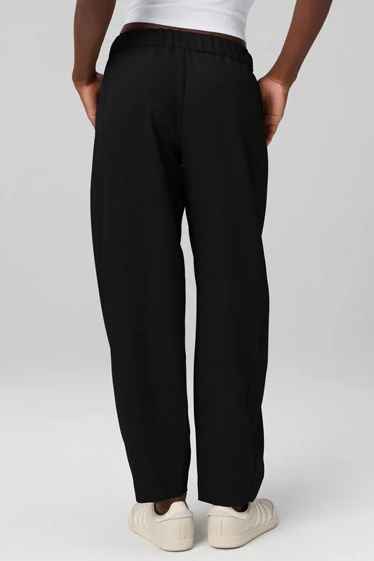 Easy Twill Mid Rise Barrel Pull-On Ankle Pant