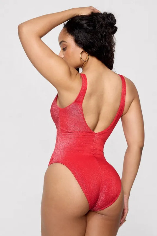 Shaping Swim Luxe Twist Plunge One Piece