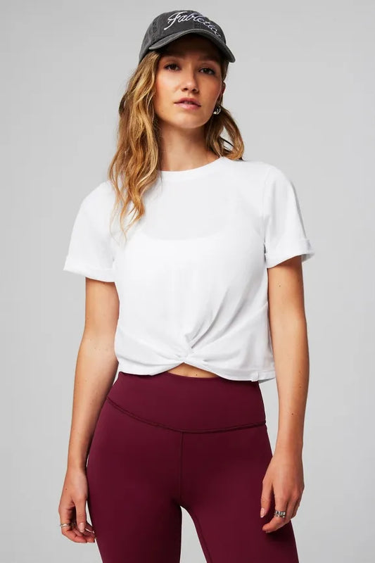 100% Cotton Front-Twist Tee
