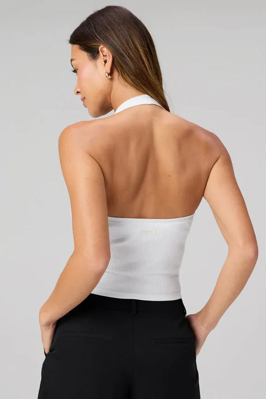 Modal Rib Built-In Bra Halter Top