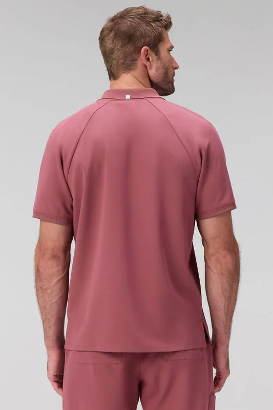All-Day Scrub Zip Polo