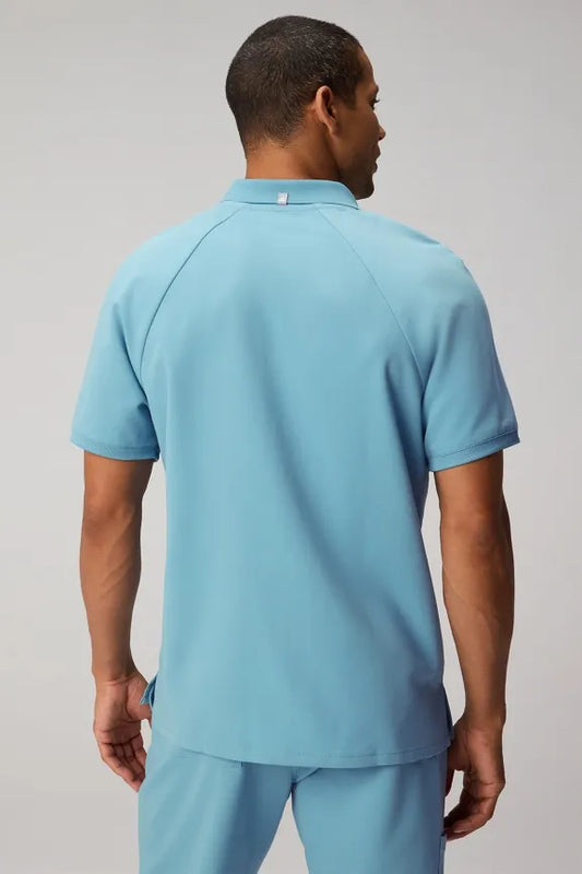 All-Day Scrub Zip Polo